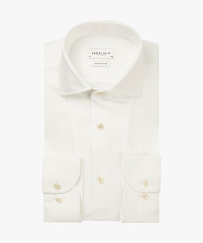 PROFUOMO White Japanese knitted one-piece shirt