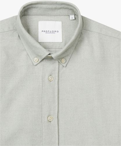 PROFUOMO Grünes Button Down-Hemd
