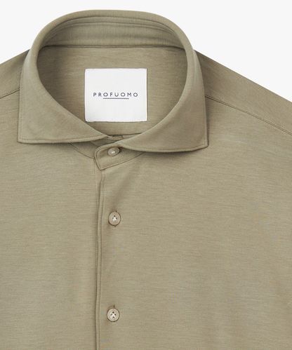 PROFUOMO Green knitted casual shirt