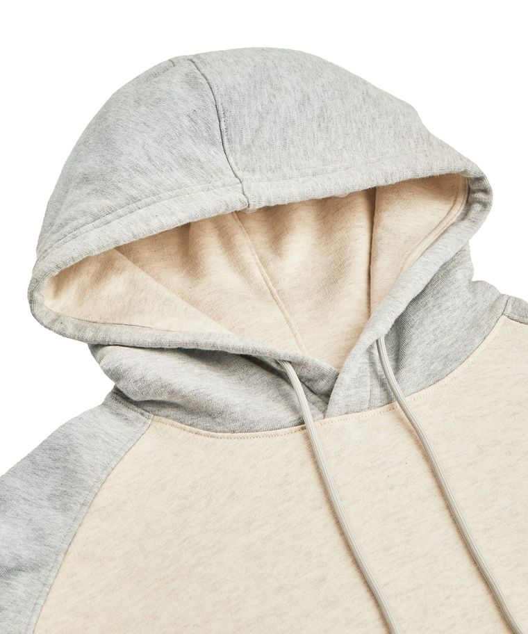 Beige hoodie with contrast