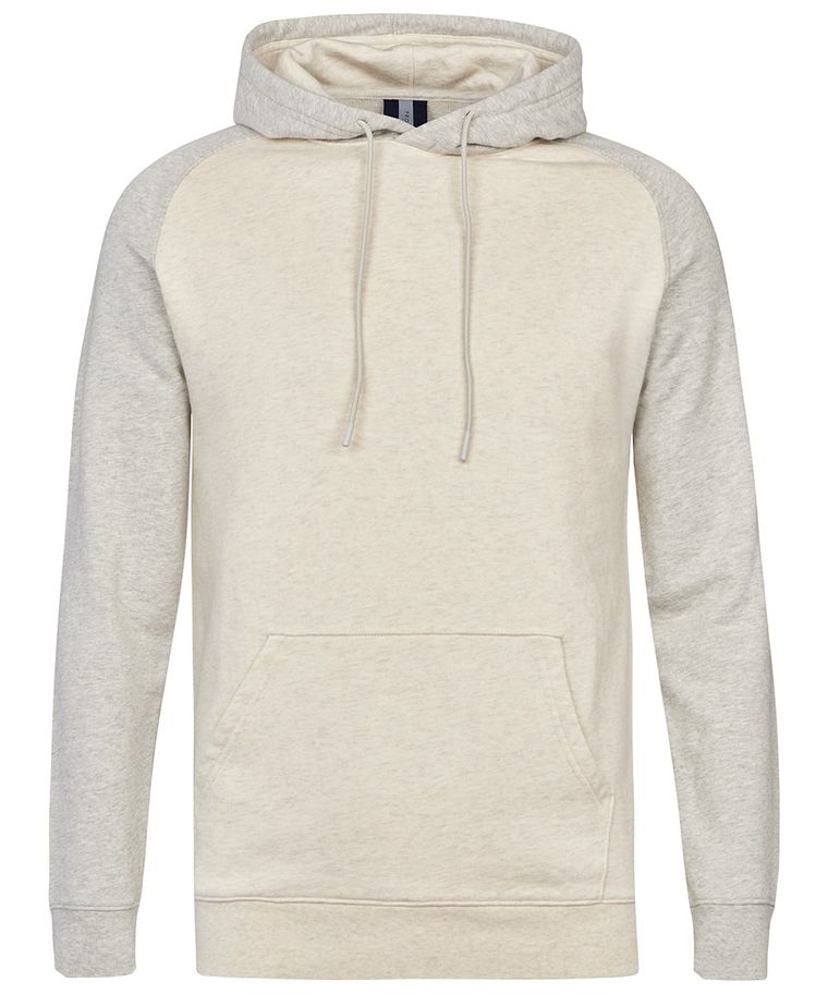Beige hoodie with contrast