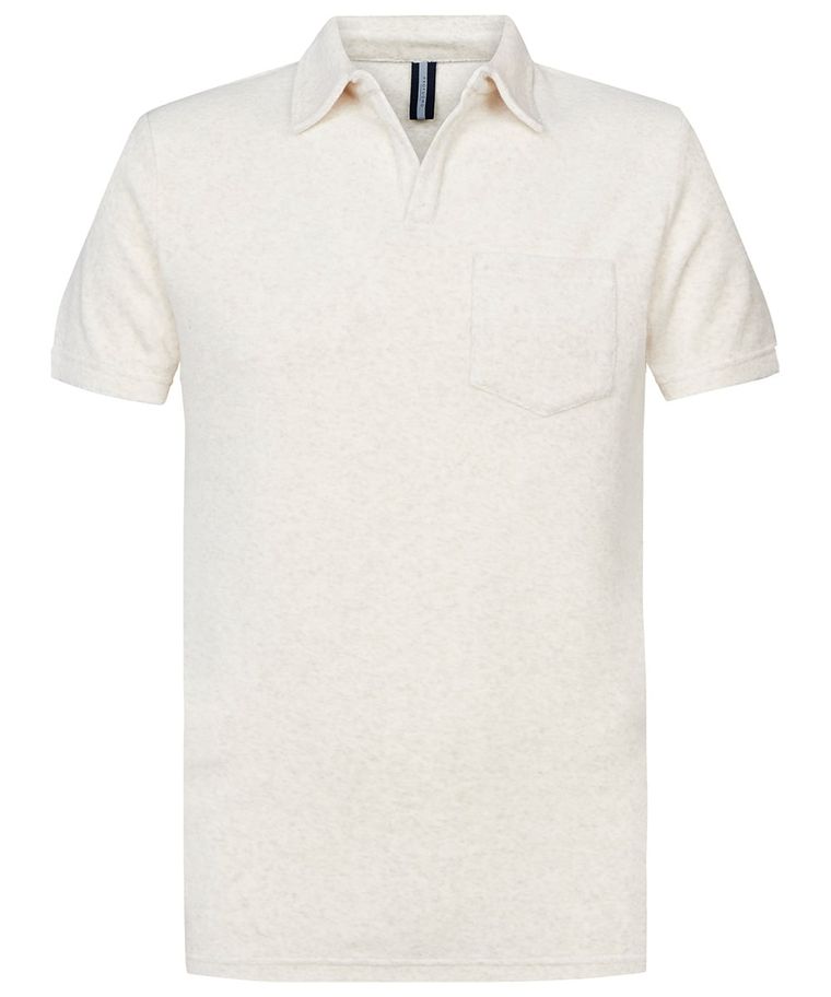 Beige towelling polo