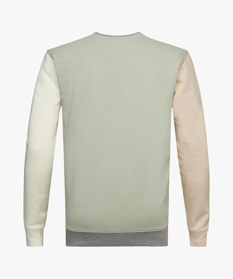 Grijze colourblock sweater
