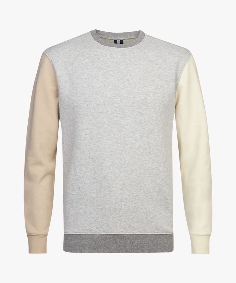 Grijze colourblock sweater