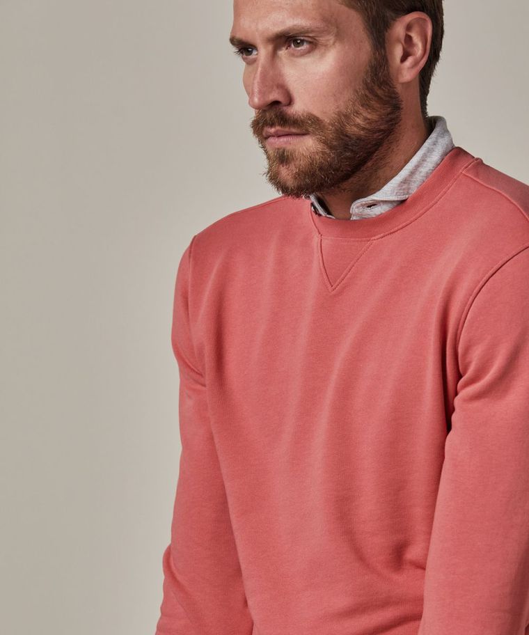Pastellrosa Rundhals-Sweatshirt