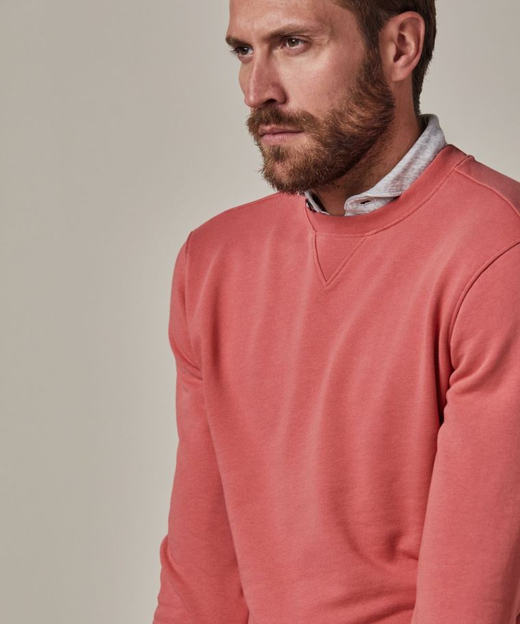 Soft pink crewneck sweater