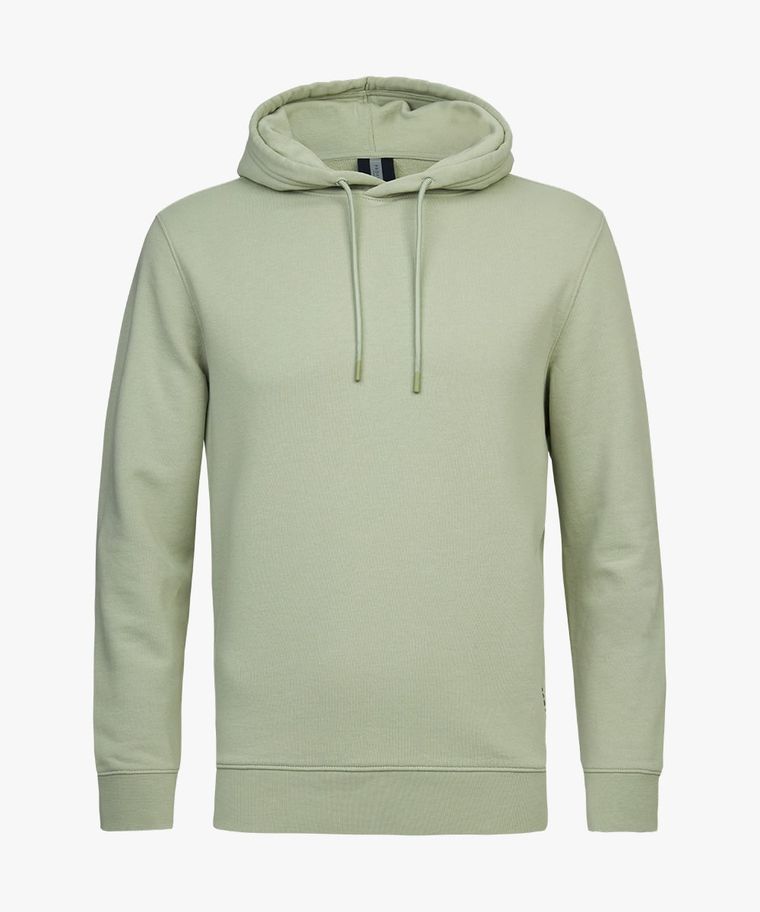 Green cotton hoodie