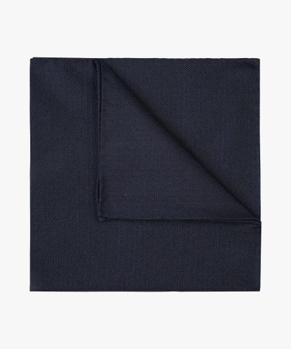PROFUOMO Navy silk pocket square