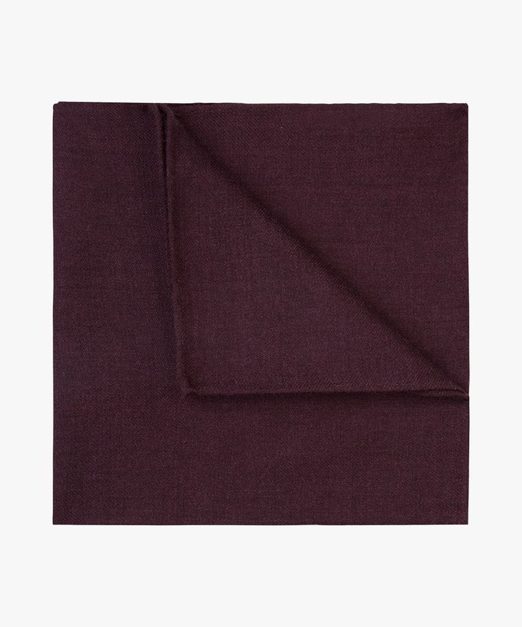 Burgundy woolen pocket square