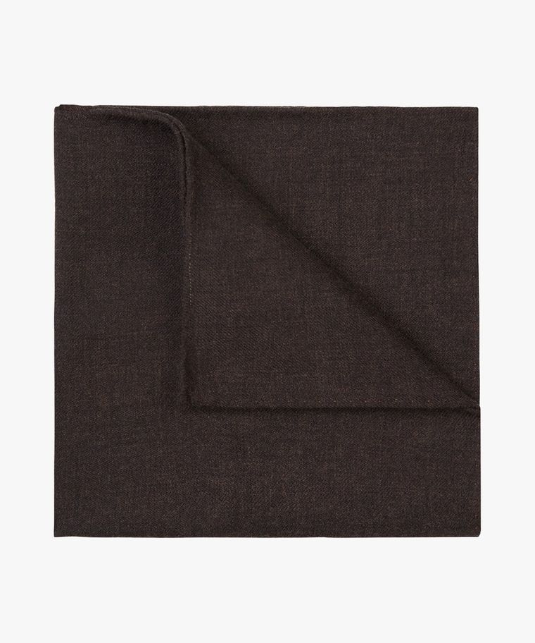 Brown woolen pocket square