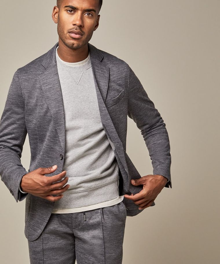 Grey knitted tech jacket