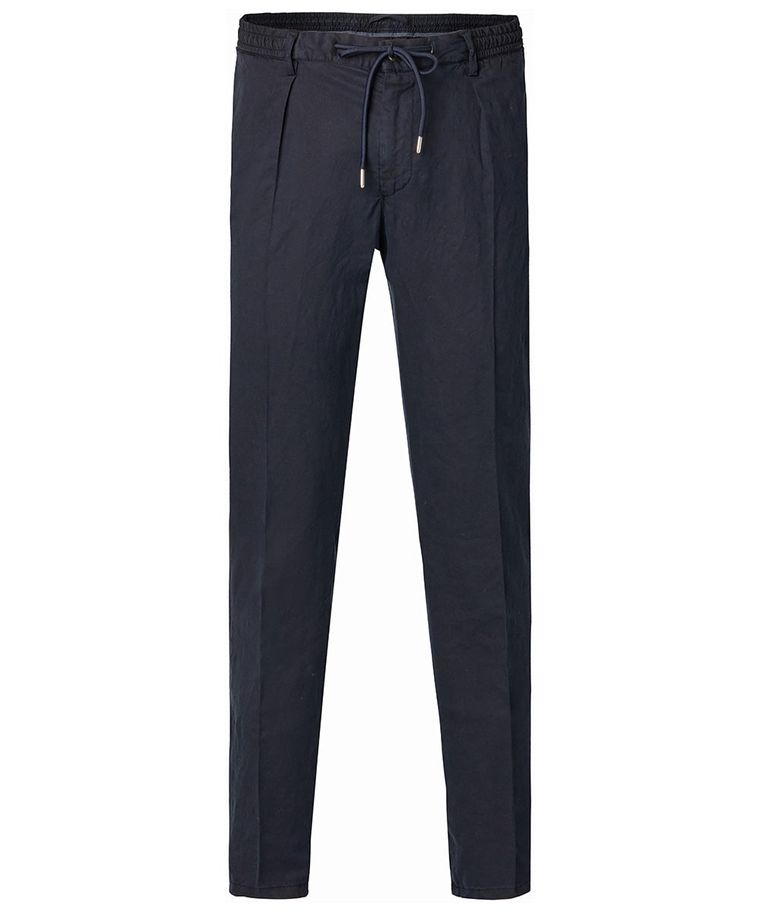 Navy linen sportcord trousers