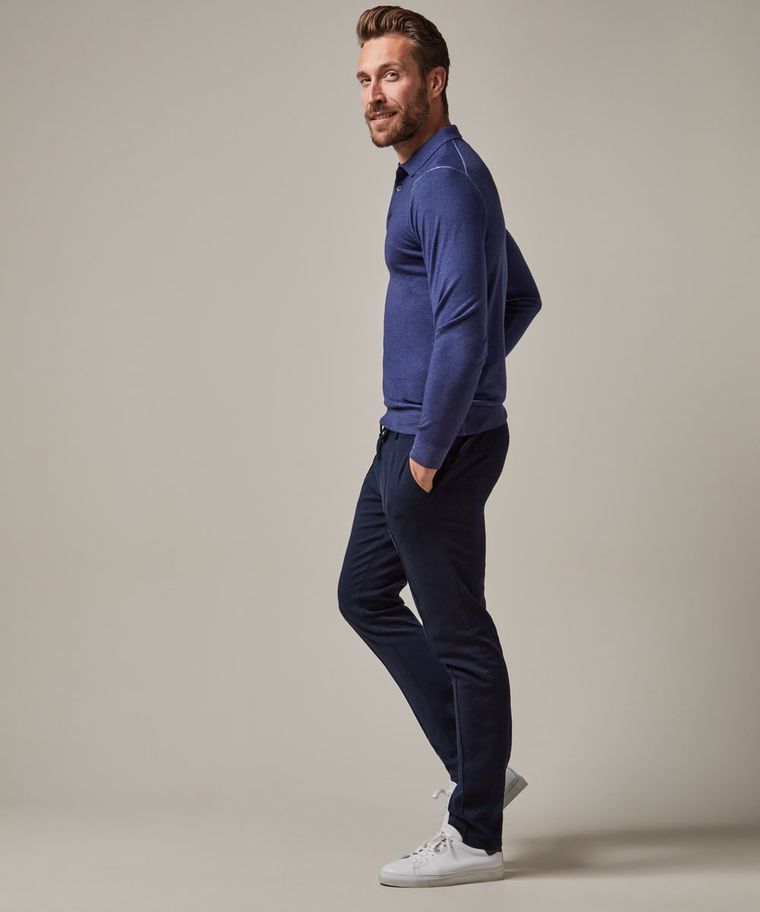 Navy sweat sportcord trousers