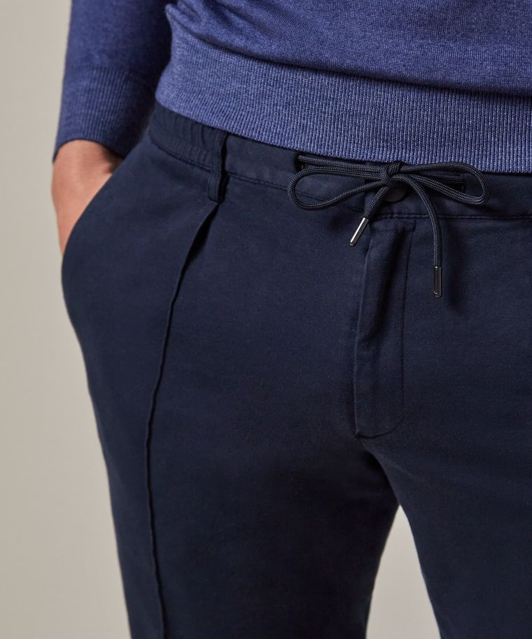 Navy sweat sportcord trousers