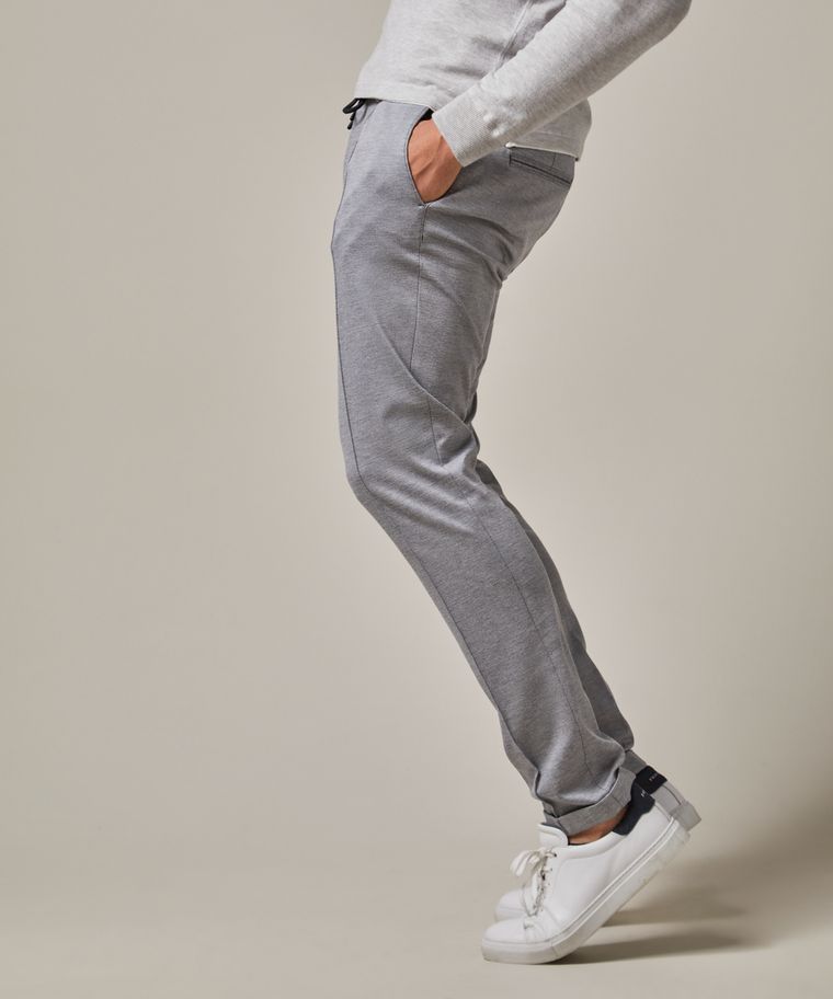Grey tech knitted sportcord trousers