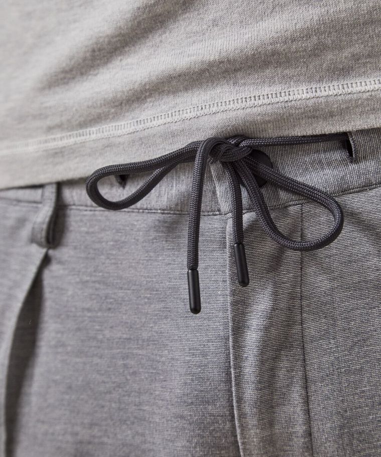 Grey tech knitted sportcord trousers