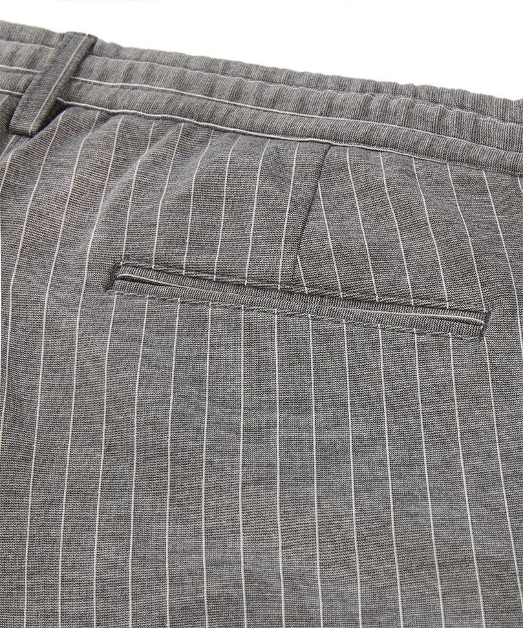 Grijs gestreepte knitted sportcord broek 