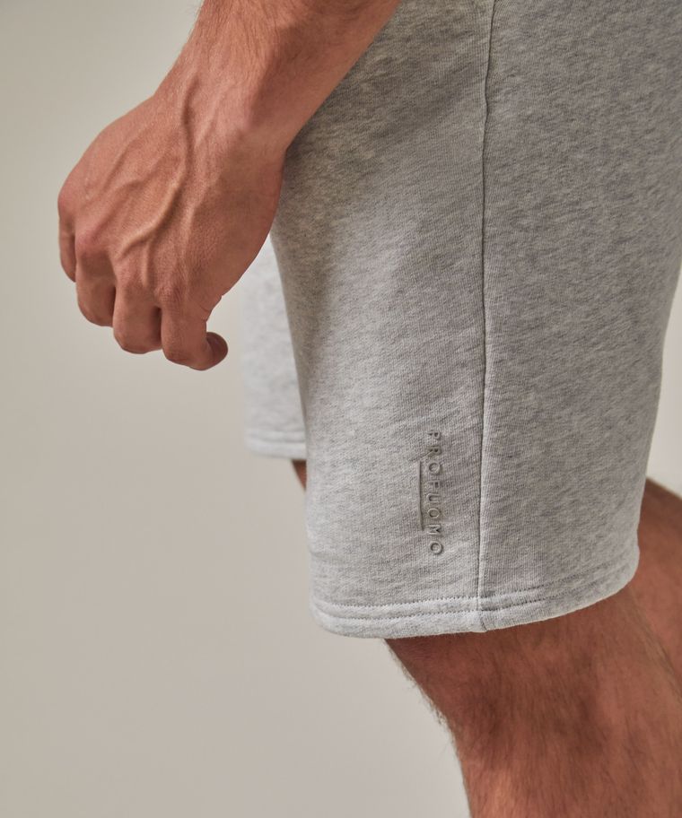 Grey sweatpant shorts
