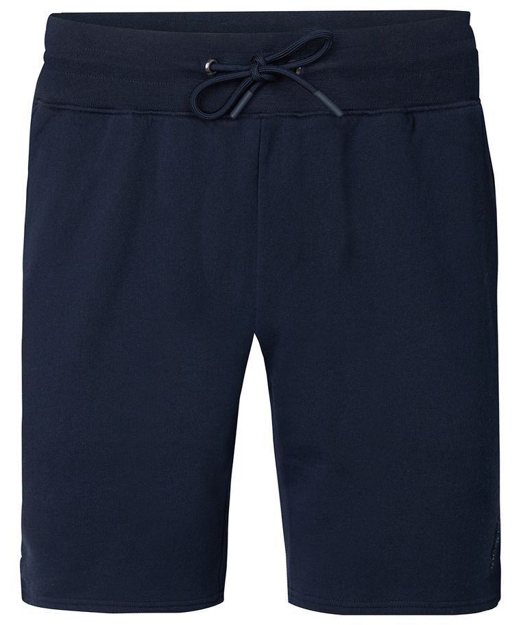 Navy sweatpant shorts