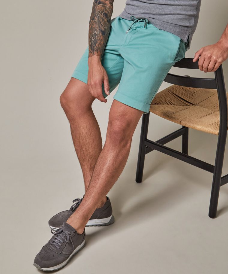 Green sportcord shorts