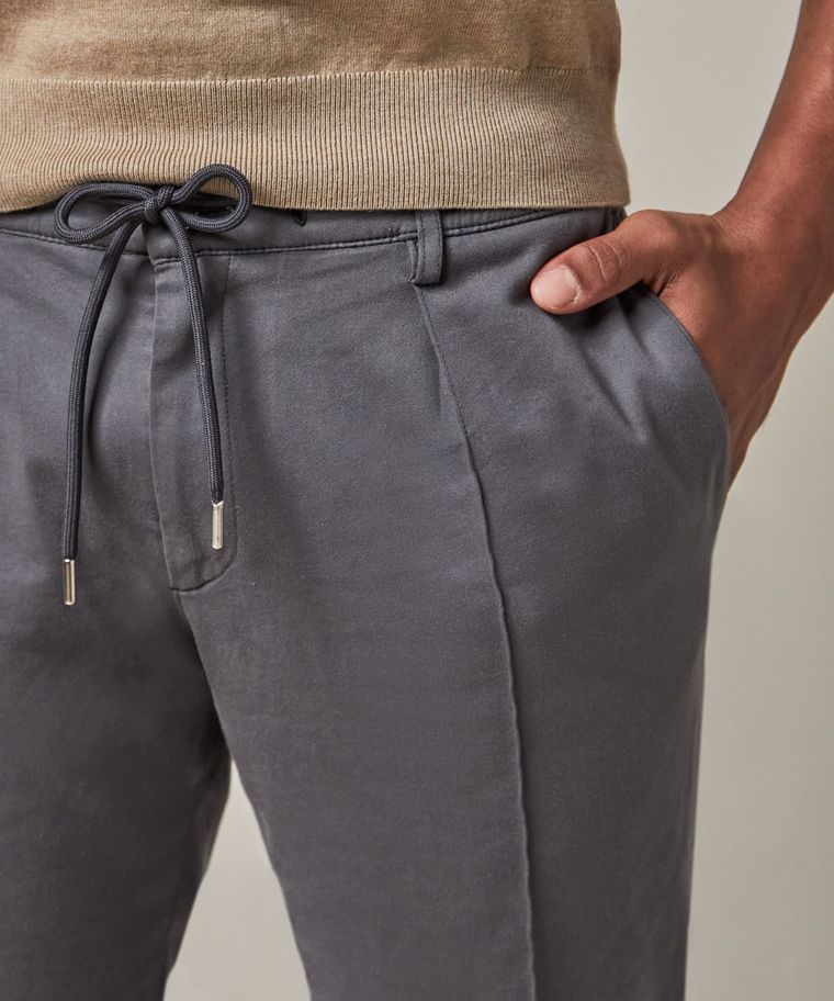 Grey garment dye sportcord trousers