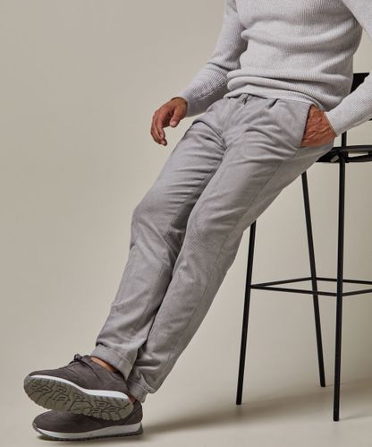 PROFUOMO Grey heavy corduroy trousers