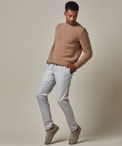 PROFUOMO Light grey sportcord trousers