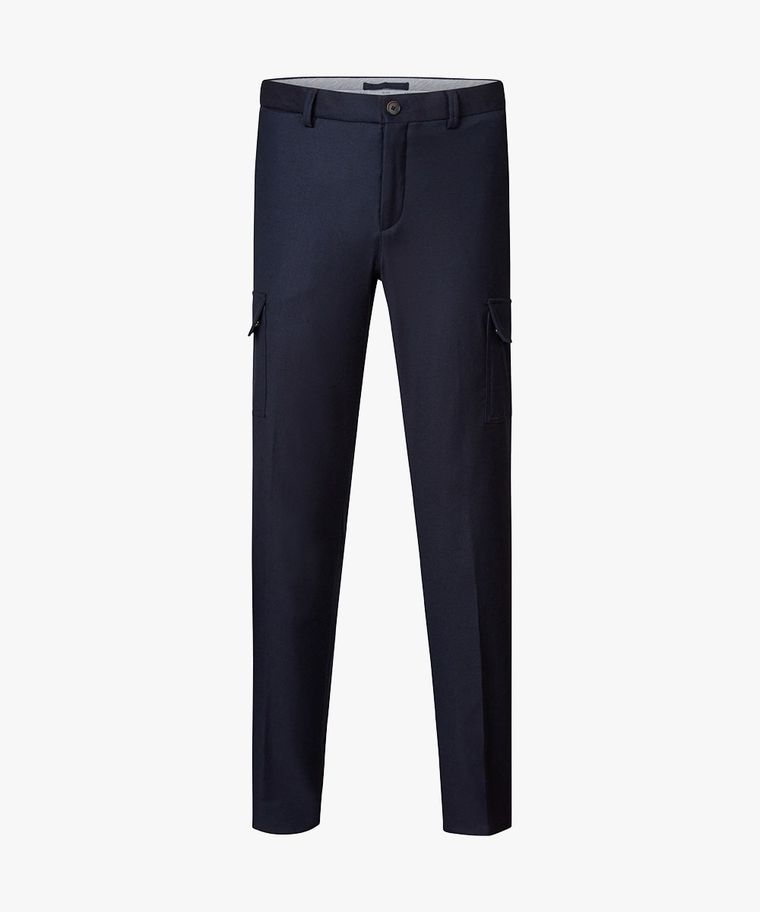 Navy flanel cargo trousers