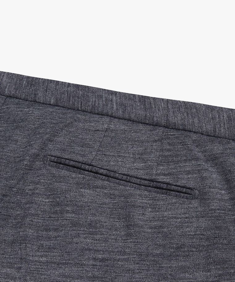 Grey wool knitted sportcord trousers
