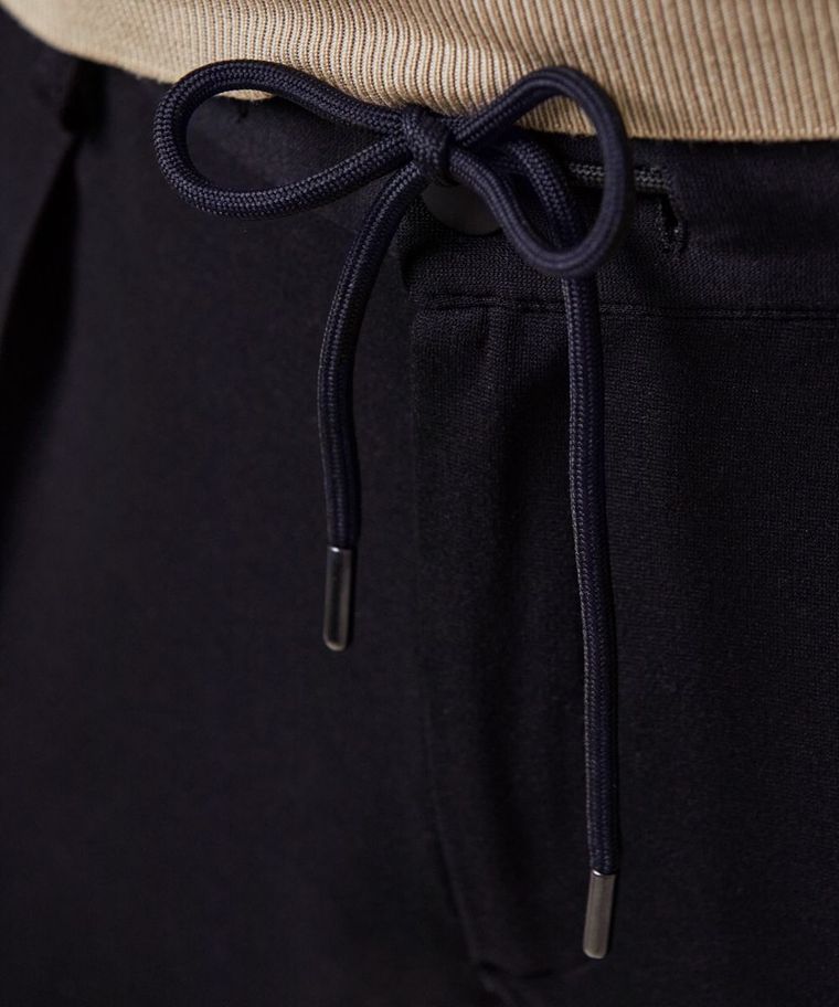 Black tech knitted sportcord broek