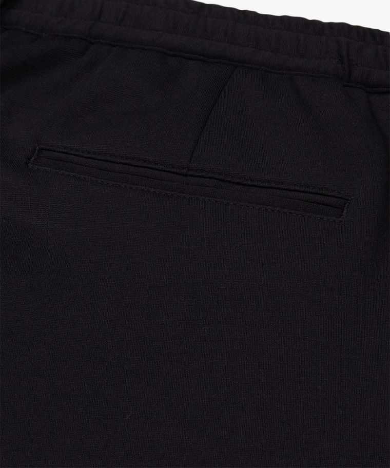 Black tech knitted sportcord trousers