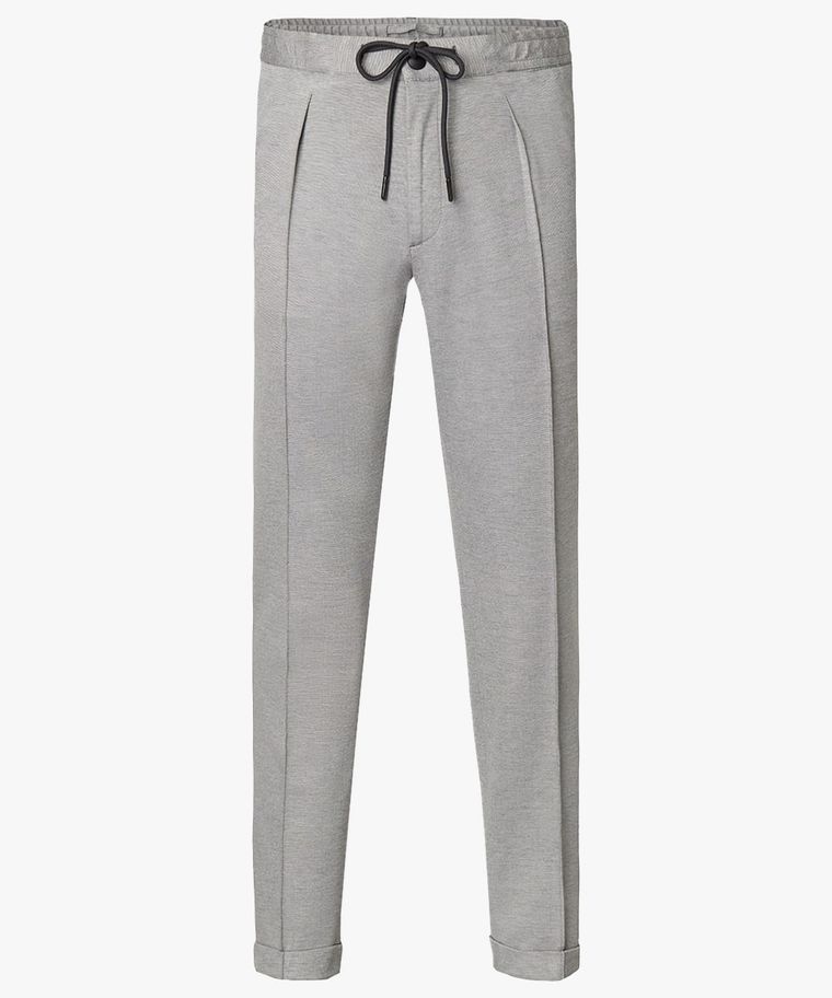 Light grey tech knitted sportcord trousers
