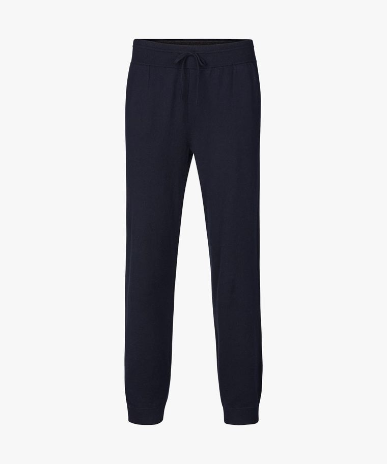 Navy cotton-cashmere sweatpants