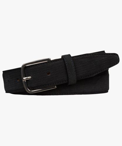 PROFUOMO Navy leather belt 