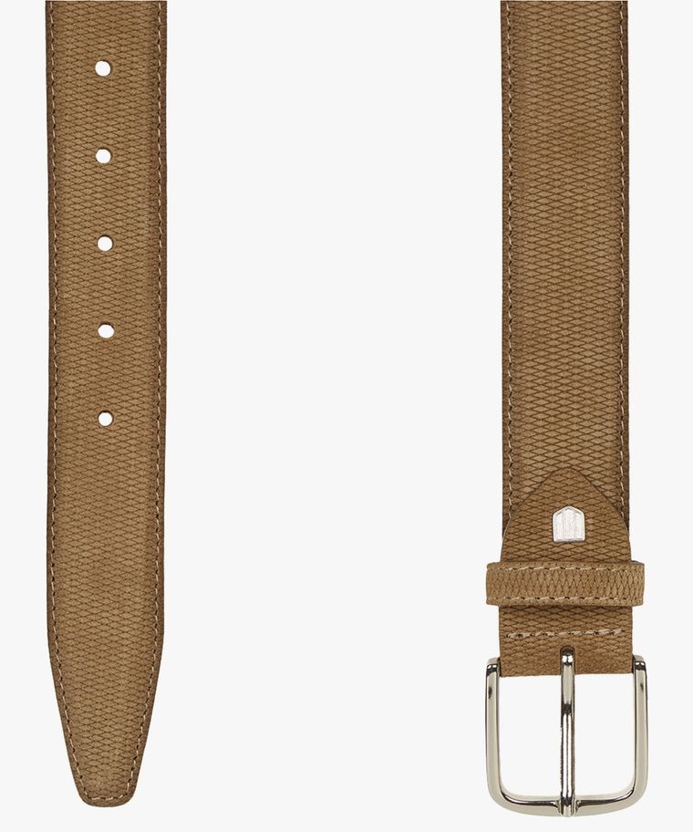 Camel leather belt