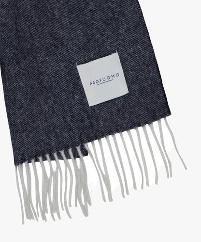 PROFUOMO Navy lambswool scarf