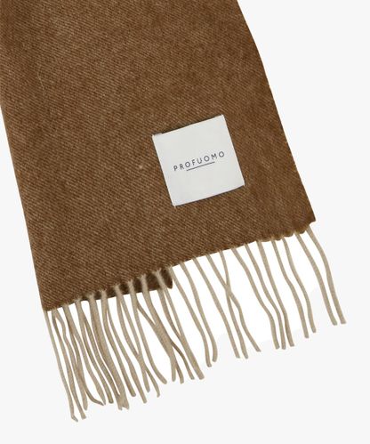 PROFUOMO Cognac lambswool scarf