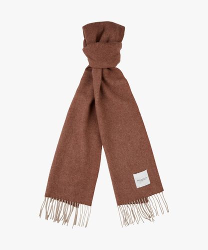 PROFUOMO Rust brown lambswool scarf