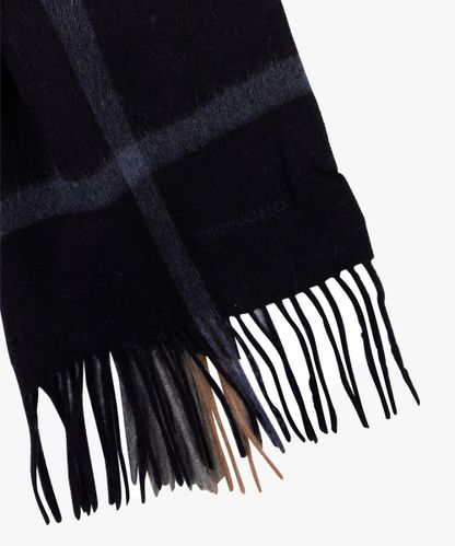 PROFUOMO Navy oversized lambswool scarf