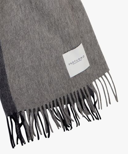 PROFUOMO Navy oversized lambswool scarf