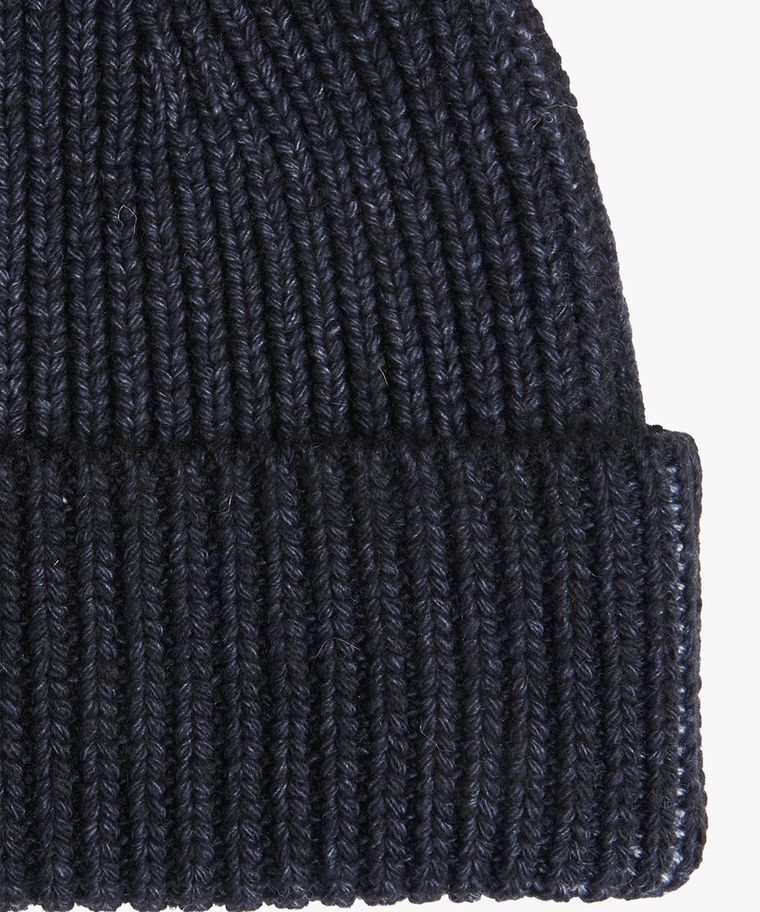 Navy wool nylon hat 