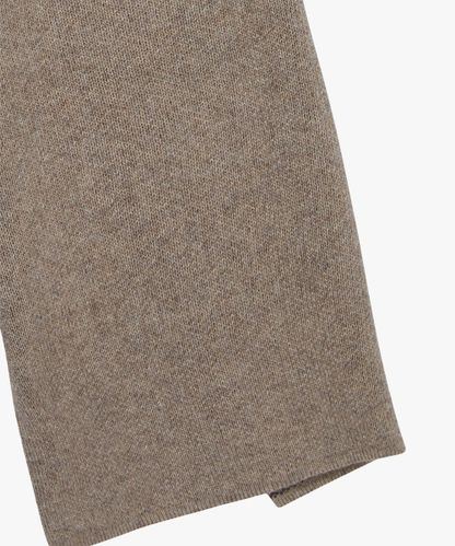 PROFUOMO Camel wool-cashmere knitted scarf