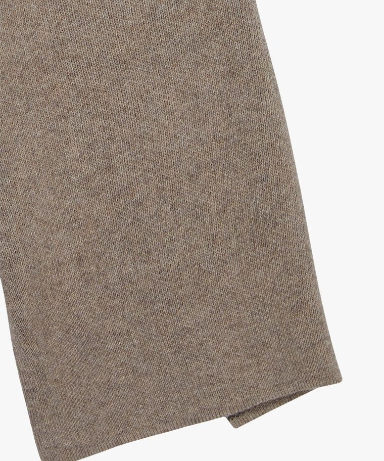 Camel wool-cashmere knitted scarf