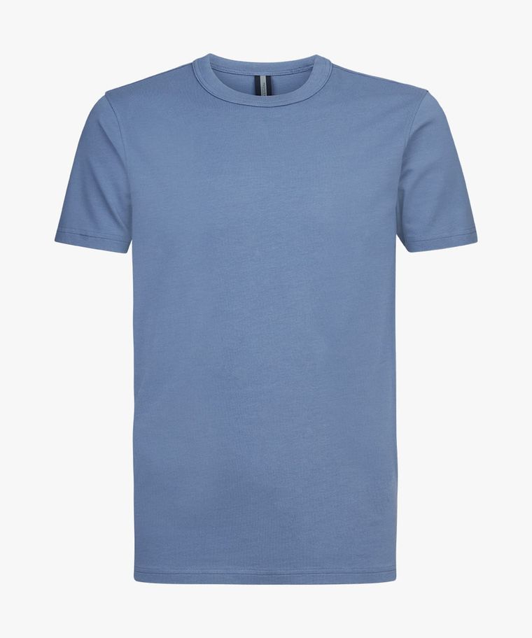 Lichtblauw katoenen T-shirt