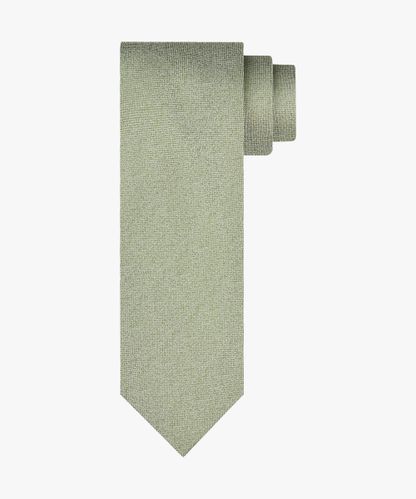 null Green silk tie