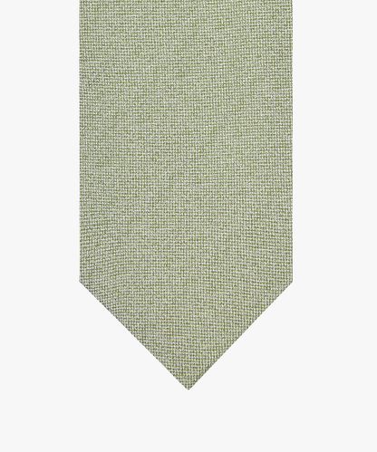 null Green silk tie