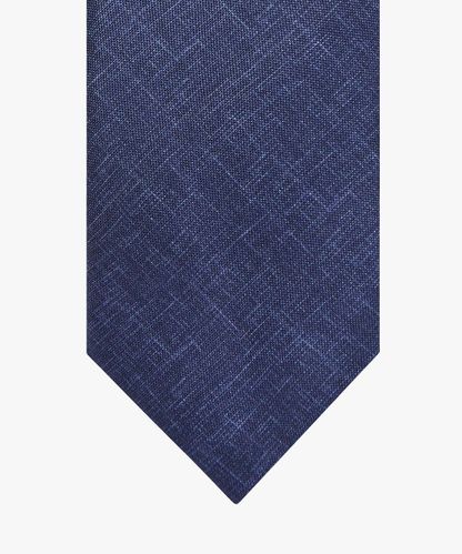 Profuomo Navy silk print tie