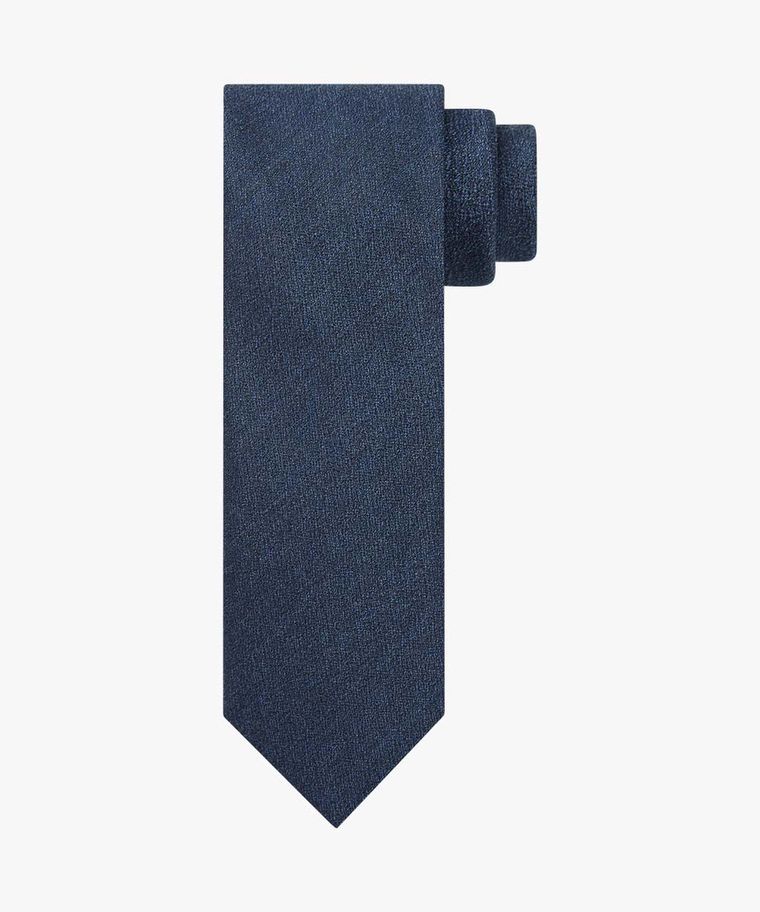 Navy wool-silk blend tie