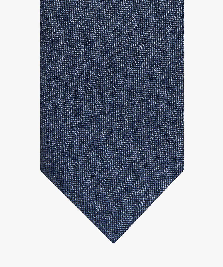 Navy silk-wool tie