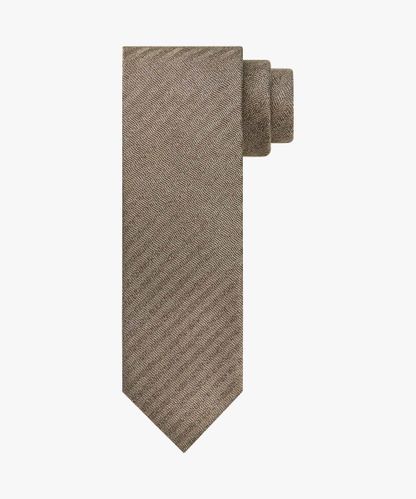 Profuomo Braune Seiden-Baumwoll-Krawatte